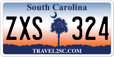 SC license plate ZXS324