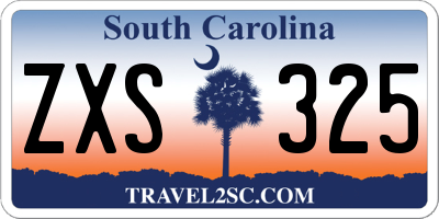 SC license plate ZXS325