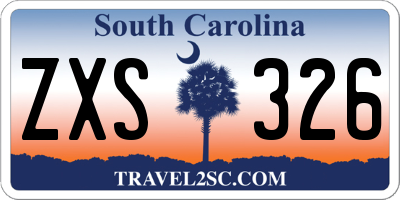 SC license plate ZXS326