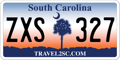 SC license plate ZXS327