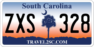 SC license plate ZXS328