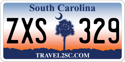 SC license plate ZXS329