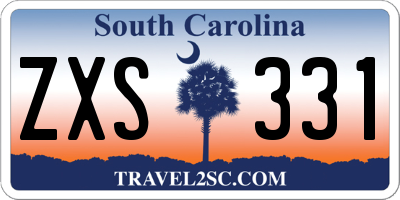 SC license plate ZXS331