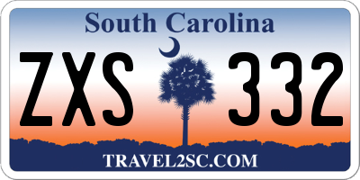 SC license plate ZXS332