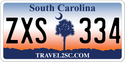 SC license plate ZXS334