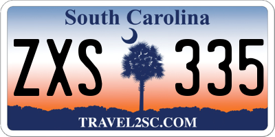 SC license plate ZXS335
