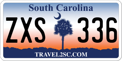 SC license plate ZXS336