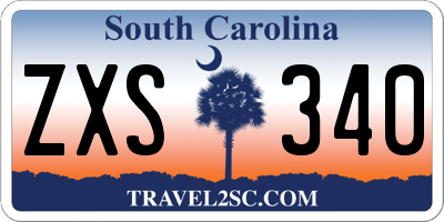 SC license plate ZXS340