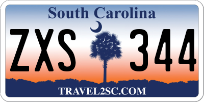 SC license plate ZXS344
