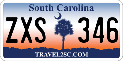 SC license plate ZXS346