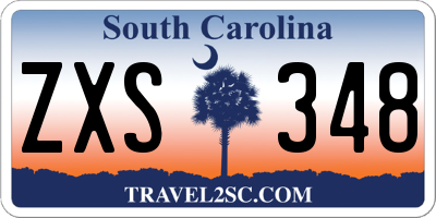 SC license plate ZXS348