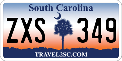 SC license plate ZXS349