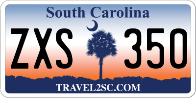 SC license plate ZXS350