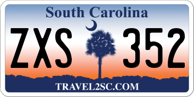 SC license plate ZXS352