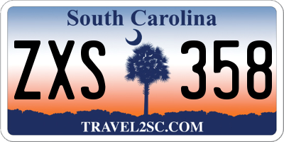 SC license plate ZXS358