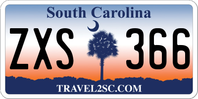 SC license plate ZXS366