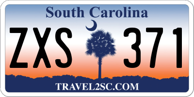 SC license plate ZXS371