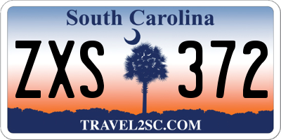 SC license plate ZXS372