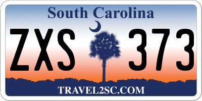 SC license plate ZXS373
