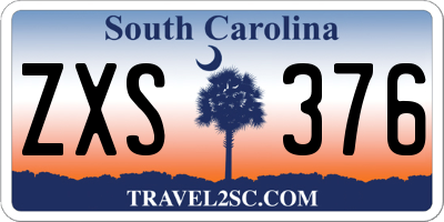 SC license plate ZXS376