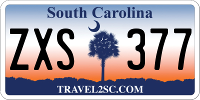 SC license plate ZXS377