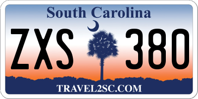 SC license plate ZXS380