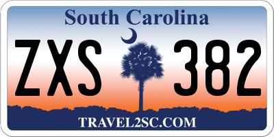 SC license plate ZXS382