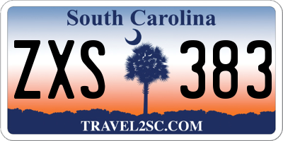 SC license plate ZXS383