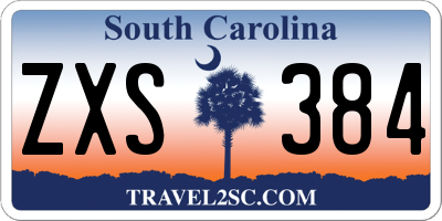 SC license plate ZXS384