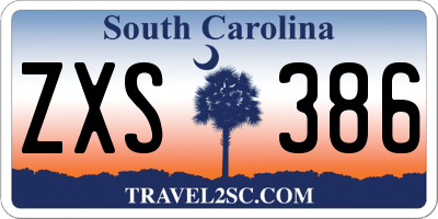 SC license plate ZXS386