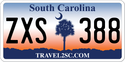 SC license plate ZXS388