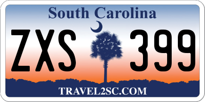 SC license plate ZXS399