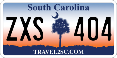 SC license plate ZXS404