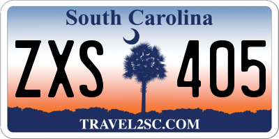 SC license plate ZXS405