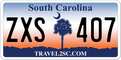SC license plate ZXS407