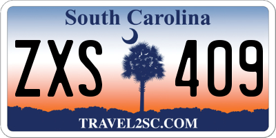 SC license plate ZXS409