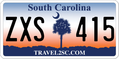 SC license plate ZXS415