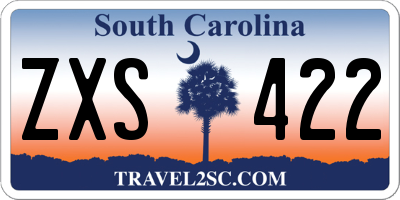 SC license plate ZXS422