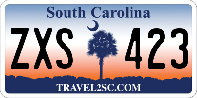 SC license plate ZXS423