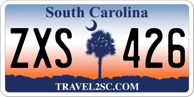 SC license plate ZXS426