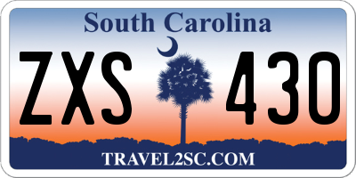 SC license plate ZXS430
