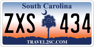 SC license plate ZXS434