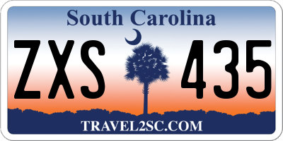 SC license plate ZXS435
