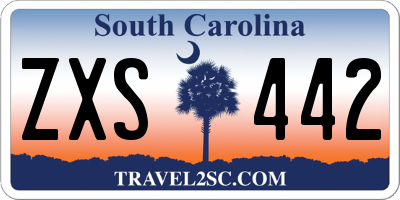 SC license plate ZXS442