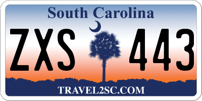SC license plate ZXS443