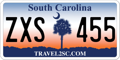 SC license plate ZXS455