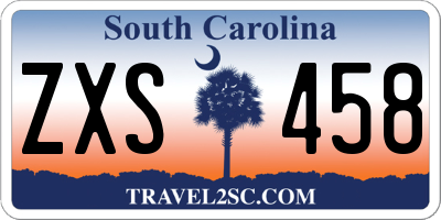 SC license plate ZXS458