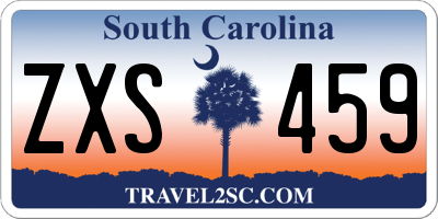 SC license plate ZXS459