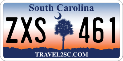 SC license plate ZXS461