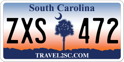 SC license plate ZXS472